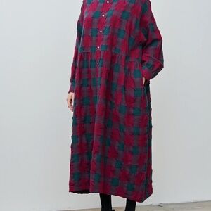 Ichi Antiquités Wool Washer Tartan Dress O/S